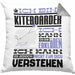 Kiteboarder Geschenk Kissen mit Füllung 40x40 Lustige Geschenkdiee für einen Kiteboarder Geburtstag Ich Bin Kiteboarder Ich Kann Es Dir Erklären Aber Nicht Für Dich Verstehen (Grau) Grau Trendation