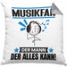 Musikfan Kissen mit Füllung 40x40 Geschenk für Musikfan Der Mann Der Alles Kann Geschenkidee zum Geburtstag (Grau) Grau Trendation