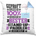 Stand-Up-Paddler Geschenk Lustiger Spruch für Stand-Up-Paddler Geschenkidee Bester Stand-Up-Paddler Der WeltKissen mit Füllung 40x40 (Grau) Blau Trendation