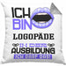 Logopäde Ausbildung Kissen mit Füllung 40x40 Geschenk Ich Bin Logopäde In Der Ausbildung Ich Darf Das Geschenkidee Spruch (Grau) Grau Trendation