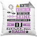 DJ Geschenk Kissen mit Füllung 40x40 Lustiger Spruch Erheben Sie Sich Der DJ Betritt den Raum (Grau) Grau Trendation