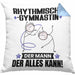 RhythmischeGymnastin Kissen mit Füllung 40x40 Geschenk für RhythmischeGymnastin Der Mann Der Alles Kann Geschenkidee zum Geburtstag (Grau) Blau Trendation