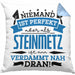 Steinmetz Kissen mit Füllung 40x40 Geschenk Spruch Geschenkidee Spruch Niemand Ist toll (Grau) Blau Trendation