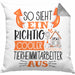 Tierheimmitarbeiter Kissen mit Füllung 40x40 So Sieht Ein Richtig Cooler Tierheimmitarbeiter Aus Geschenk Lustiger Spruch Geschenkidee (Grau) Grau Trendation