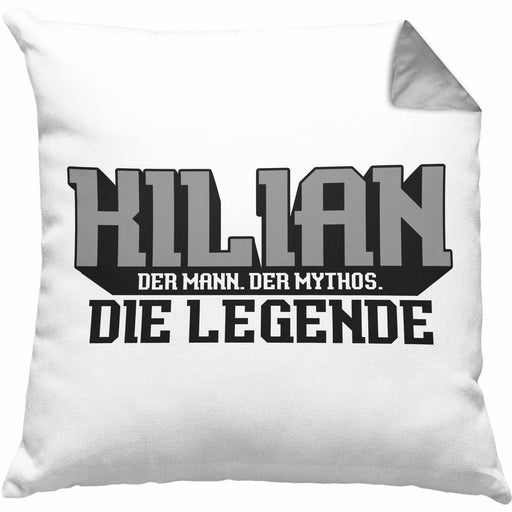 Kilian Kissen mit Füllung 40x40 Namen Spruch Namenstag (Grau) Grau Trendation
