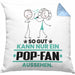 Pop-Fan Geschenk Kissen mit Füllung 40x40 So Gut Kann Nur Ein Pop-Fan Aussehen Geschenkidee (Grau) Blau Trendation