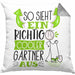 Gärtner Kissen mit Füllung 40x40 Geschenk So Sieht Ein RIchtig Cooler Gärtner Aus Geschenkidee Lustiger Spruch Geburtstag (Grau) Grau Trendation