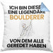 Boulderer Geschenk Kissen mit Füllung 40x40 Lustige Geschenkidee Geburtstag für Boulderer Ich Bin Dieser Legendäre Boulderer Von Dem Alle Geredet Haben (Grau) Blau Trendation