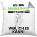 Musiklehrer Geschenk Kissen mit Füllung 40x40 Lustiger Spruch Ich Bin Musiklehrer Warum Weil Ich Es Kann Geschenkidee Bester Musiklehrer Geburtstag (Grau) Grau Trendation