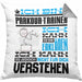 Parkour-Trainer Geschenk Kaffee-Kissen mit Füllung 40x40 Geschenkidee für Parkour-Trainer Ich Bin Parkour-Trainer Ich Kann Es Dir Erklären Jedoch Nicht Für Dich Verstehen Spruch Lustig (Grau) Grau Trendation