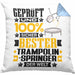 Trampolinspringer Geschenk Lustiger Spruch für Trampolinspringer Geschenkidee Bester Trampolinspringer Der WeltKissen mit Füllung 40x40 (Grau) Blau Trendation