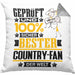 Country-Fan Geschenk Lustiger Spruch für Country-Fan Geschenkidee Bester Country-Fan Der WeltKissen mit Füllung 40x40 (Grau) Grau Trendation
