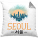 Seoul Kissen mit Füllung 40x40 Geschenk Südkorea South Korea Kpop (Grau) Grau Trendation