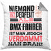 BMX-Fahrer Geschenk Kissen mit Füllung 40x40 Lustige Geschenkidee für BMX-Fahrer Geburtstag Niemand Ist Perfekt Aber Als BMX-Fahrer Ist Man Nah Dran (Grau) Grau Trendation