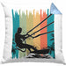 Kitesurfing Kissen mit Füllung 40x40 Geschenk für Kitesurfer Geschenkidee (Grau) Blau Trendation
