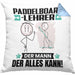 Paddelboard-Lehrer Kissen mit Füllung 40x40 Geschenk für Paddelboard-Lehrer Der Mann Der Alles Kann Geschenkidee zum Geburtstag (Grau) Blau Trendation