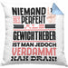 Gewichtheber Geschenk Kissen mit Füllung 40x40 Lustige Geschenkidee für Gewichtheber Geburtstag Niemand Ist Perfekt Aber Als Gewichtheber Ist Man Nah Dran (Grau) Blau Trendation