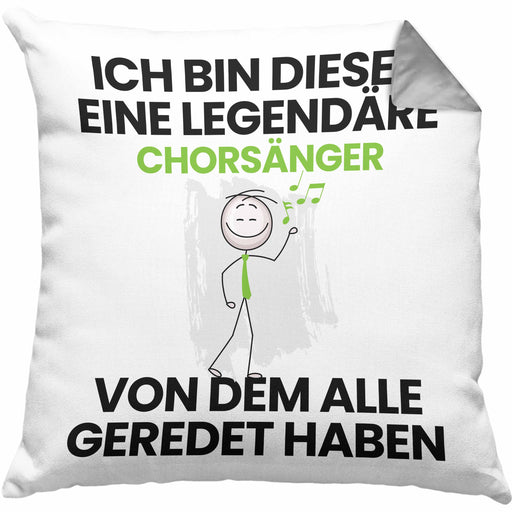 Chorsänger Geschenk Kissen mit Füllung 40x40 Lustige Geschenkidee Geburtstag für Chorsänger Ich Bin Dieser Legendäre Chorsänger Von Dem Alle Geredet Haben (Grau) Grau Trendation