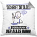 Schriftsteller Kissen mit Füllung 40x40 Geschenk für Schriftsteller Der Mann Der Alles Kann Geschenkidee zum Geburtstag (Grau) Grau Trendation