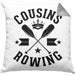 Cousins Rowing Kissen mit Füllung 40x40 Geschenk Rudern Paddelboot Cousinen-Treff Cousins (Grau) Grau Trendation