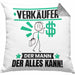 Verkäufer Kissen mit Füllung 40x40 Geschenk für Verkäufer Der Mann Der Alles Kann Geschenkidee zum Geburtstag (Grau) Grau Trendation
