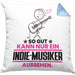 Indie-Musiker Geschenk Kissen mit Füllung 40x40 So Gut Kann Nur Ein Indie-Musiker Aussehen Geschenkidee (Grau) Blau Trendation