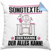 Songtexter Kissen mit Füllung 40x40 Geschenk für Songtexter Der Mann Der Alles Kann Geschenkidee zum Geburtstag (Grau) Blau Trendation