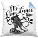 Lustige Kissen mit Füllung 40x40 "It's Line Dance Time" Geschenk Line Dance Fans (Grau) Blau Trendation