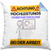 Hobbymeteorologe Kissen mit Füllung 40x40 Geschenk Lustiger Spruch Geschenkidee für Hobbymeteorologe Achtung Hochleistungs Hobbymeteorologe Bei Der Arbeit (Grau) Blau Trendation