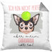 Chihuahua Besitzer Kissen mit Füllung 40x40 Geschenk Lustiger Spruch Geschenkidee Besitzerin Ich Bin Nicht toll Aber Mein Chihuahua Ist Es (Grau) Grau Trendation