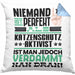 Katzenschutzaktivist Geschenk Kissen mit Füllung 40x40 Lustige Geschenkidee für Katzenschutzaktivist Geburtstag Niemand Ist Perfekt Aber Als Katzenschutzaktivist Ist Man Nah Dran (Grau) Blau Trendation