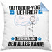 Outdoor-Yoga-Lehrer Kissen mit Füllung 40x40 Geschenk für Outdoor-Yoga-Lehrer Der Mann Der Alles Kann Geschenkidee zum Geburtstag (Grau) Blau Trendation