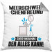 Meerschweinchenfreund Kissen mit Füllung 40x40 Geschenk für Meerschweinchenfreund Der Mann Der Alles Kann Geschenkidee zum Geburtstag (Grau) Grau Trendation