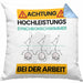 Synchronschwimmer Kissen mit Füllung 40x40 Geschenk Lustiger Spruch Geschenkidee für Synchronschwimmer Achtung Hochleistungs Synchronschwimmer Bei Der Arbeit (Grau) Blau Trendation