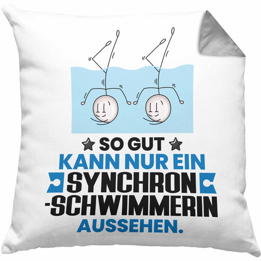 Synchronschwimmerin Geschenk Kissen mit Füllung 40x40 So Gut Kann Nur Ein Synchronschwimmerin Aussehen Geschenkidee (Grau) Grau Trendation