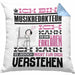 Musikredakteur Geschenk Kissen mit Füllung 40x40 Lustige Geschenkdiee für einen Musikredakteur Geburtstag Ich Bin Musikredakteur Ich Kann Es Dir Erklären Aber Nicht Für Dich Verstehen (Grau) Blau Trendation