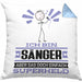 Sänger Geschenk Kissen mit Füllung 40x40 Ich Bin Sänger Aber Sag Doch Einfach Superheld Lustige Geschenkdiee für Sänger (Grau) Blau Trendation