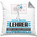 Lehrer Geschenk Kissen mit Füllung 40x40 Ich Bin Lehrer Aber Sag Doch Einfach Superheld Lustige Geschenkdiee für Lehrer (Grau) Grau Trendation