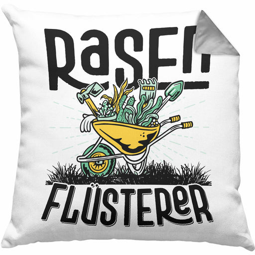 Gärtner Kissen mit Füllung 40x40 Geschenk für Hobbygärtner Landschaftsgärtner Männer Geschenkidee Rasenflüsterer Gartenarbeit (Grau) Grau Trendation