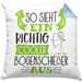 Bogenschießer Kissen mit Füllung 40x40 So Sieht Ein Richtig Cooler Bogenschießer Aus Geschenk Lustiger Spruch Geschenkidee (Grau) Blau Trendation