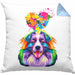 Australian Shepherd Herz Farbe Besitzer Kissen mit Füllung 40x40 Geschenk Lustiger Spruch Geschenkidee Australian Shepherd Liebhaber (Grau) Blau Trendation
