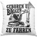 Baggerfahrer Kissen mit Füllung 40x40 Geschenk Baggerfahrender Geboren Um Bagger Zu Fahren Geschenkidee Baustelle (Grau) Grau Trendation