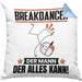Breakdancer Kissen mit Füllung 40x40 Geschenk für Breakdancer Der Mann Der Alles Kann Geschenkidee zum Geburtstag (Grau) Blau Trendation