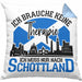 Kissen mit Füllung 40x40 Schottland Urlaub Geschenk für Schottland Fans Ich Brauche Keine Therapie (Grau) Blau Trendation