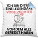 Vogelzüchter Geschenk Kissen mit Füllung 40x40 Lustige Geschenkidee Geburtstag für Vogelzüchter Ich Bin Dieser Legendäre Vogelzüchter Von Dem Alle Geredet Haben (Grau) Blau Trendation