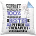 Pferdetherapeut Geschenk Lustiger Spruch für Pferdetherapeut Geschenkidee Bester Pferdetherapeut Der WeltKissen mit Füllung 40x40 (Grau) Blau Trendation