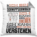 Schwippschwager Geschenk Kaffee-Kissen mit Füllung 40x40 Geschenkidee für Schwippschwager Ich Bin Schwippschwager Ich Kann Es Dir Erklären Jedoch Nicht Für Dich Verstehen Spruch Lustig (Grau) Grau Trendation