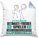 Ultimate-Frisbee-Spieler Geschenk Kissen mit Füllung 40x40 Ich Bin Ultimate-Frisbee-Spieler Aber Sag Doch Einfach Superheld Lustige Geschenkdiee für Ultimate-Frisbee-Spieler (Grau) Blau Trendation