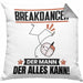 Breakdancer Kissen mit Füllung 40x40 Geschenk für Breakdancer Der Mann Der Alles Kann Geschenkidee zum Geburtstag (Grau) Grau Trendation