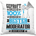 Moderator Geschenk Lustiger Spruch für Moderator Geschenkidee Bester Moderator Der WeltKissen mit Füllung 40x40 (Grau) Grau Trendation
